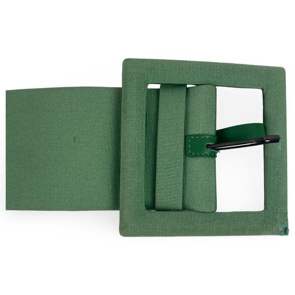 Carolina Herrera Wide Green Waist Belt • Rare Color • Made in Italy (L) - Picture 5 of 7